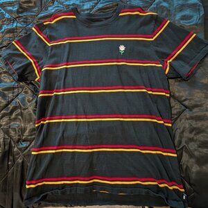 Striped Vans Shirt With Embroidered Daisy